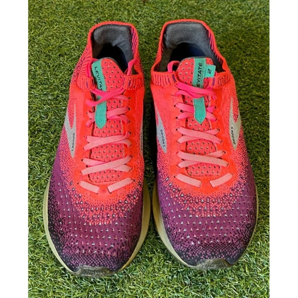 Brooks Levitate 2 1202791B678 Women's 8.5 Running Shoes‎ Orange Plum Sneakers